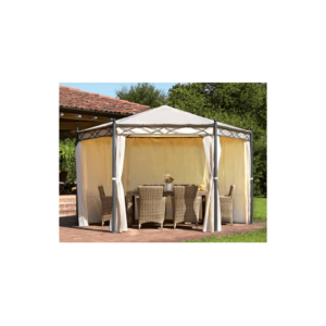 Pergola adossée en acier et toit polyester 4x3 - Mon Jardin Cosy